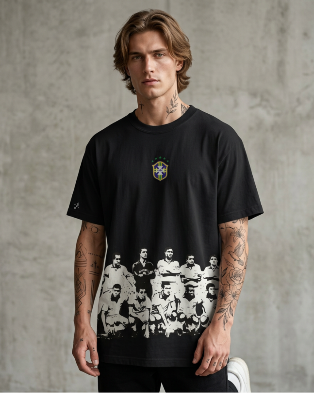 Camiseta Oversized Copa do Mundo 2026 preta Players