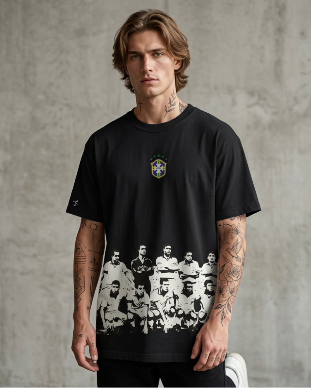 Camiseta Oversized Copa do Mundo 2026 preta Players