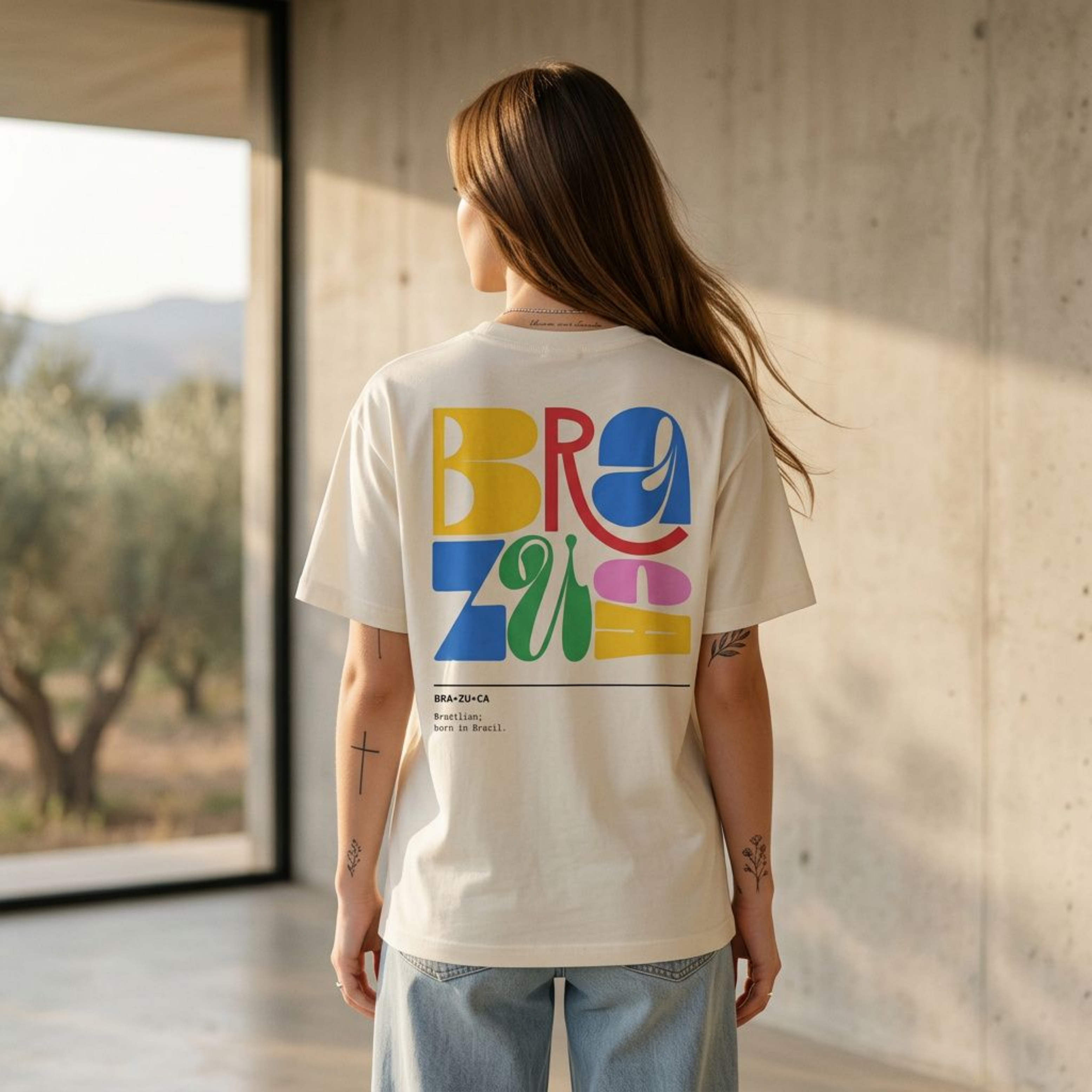 Camisa Básic Feminina Off White - BRAZIL