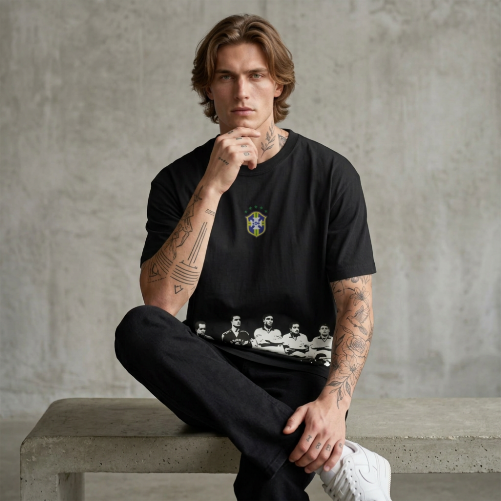 Camiseta Oversized Copa do Mundo 2026 preta Players