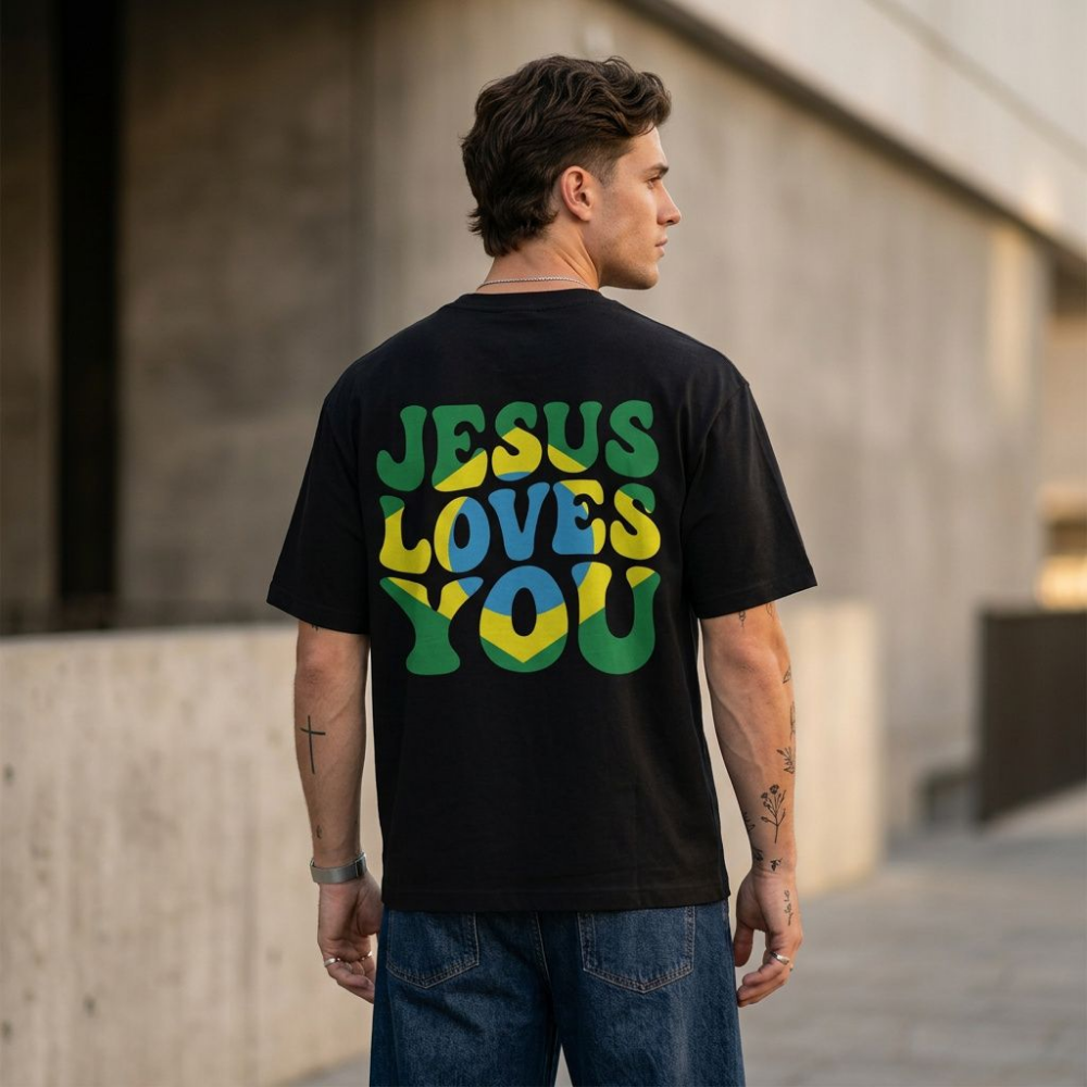 Camiseta Oversized Copa do Mundo Jeses Love You